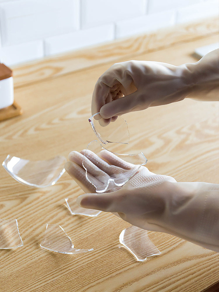 Long Thickening Nitrile Light Printing Household Dishwashing Gloves