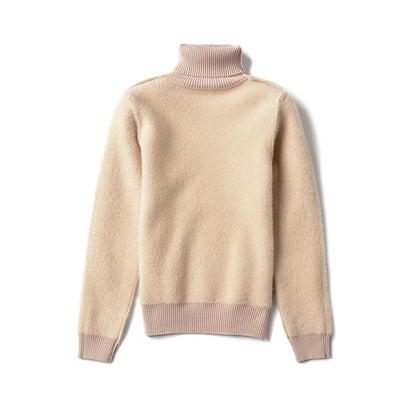 Thicken Velvet Turtleneck Sweater Women Korean Fashion Lined Warm Sueter Knitted Pullover Slim Top Winter Jersey Knitwear Jumper