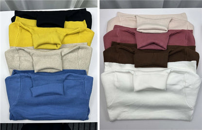 Thicken Velvet Turtleneck Sweater Women Korean Fashion Lined Warm Sueter Knitted Pullover Slim Top Winter Jersey Knitwear Jumper