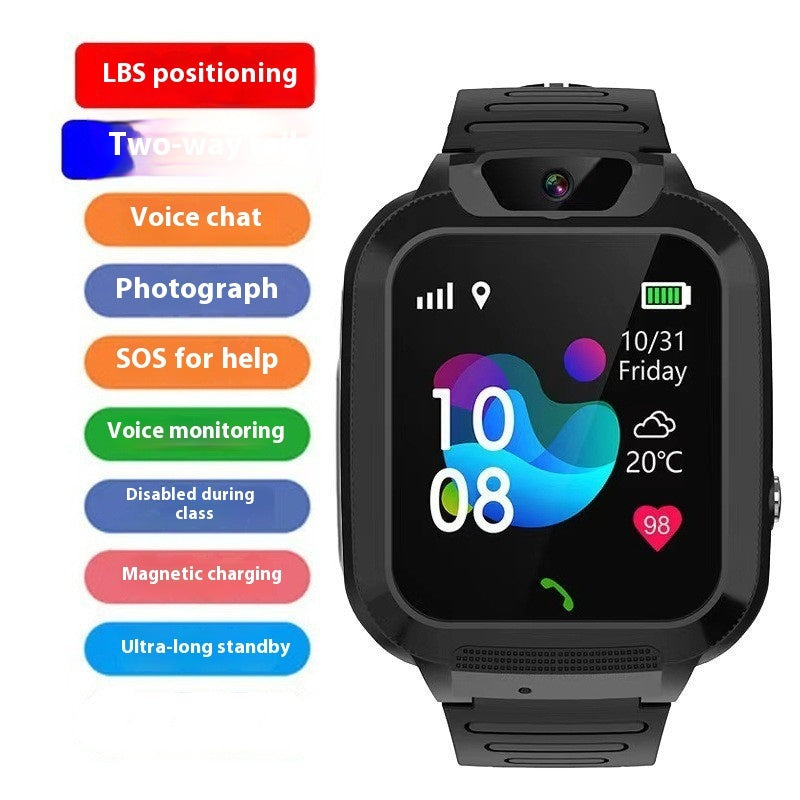 Smart Magnetic Charging Positioning Call Student Help Smart Watch